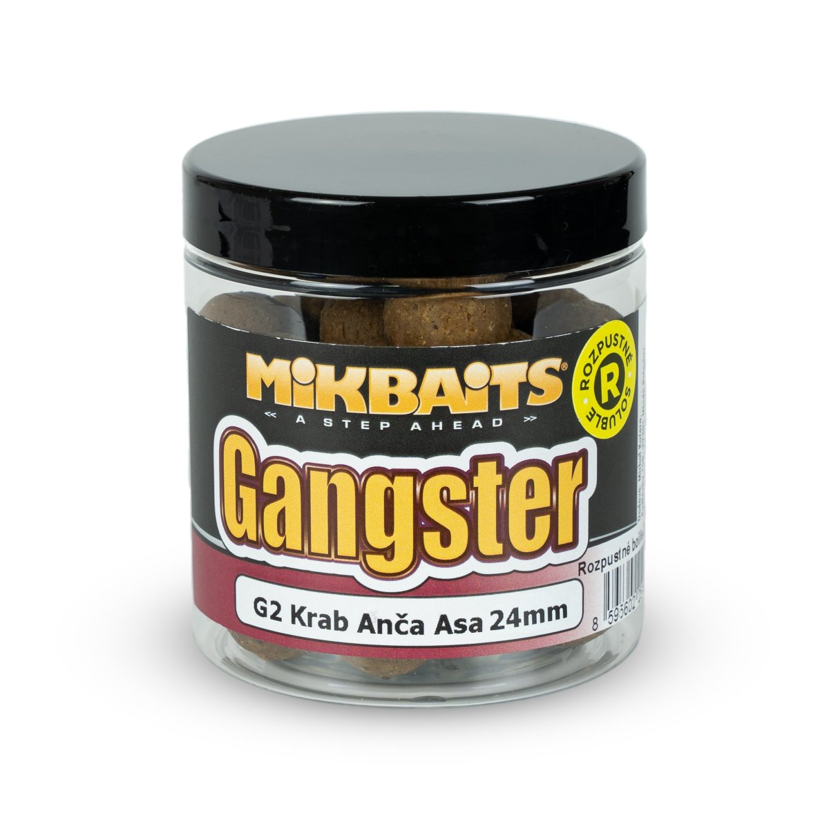 Mikbaits Gangster boilie rozpustné 250ml G2 Krab Ančovička Asa 65