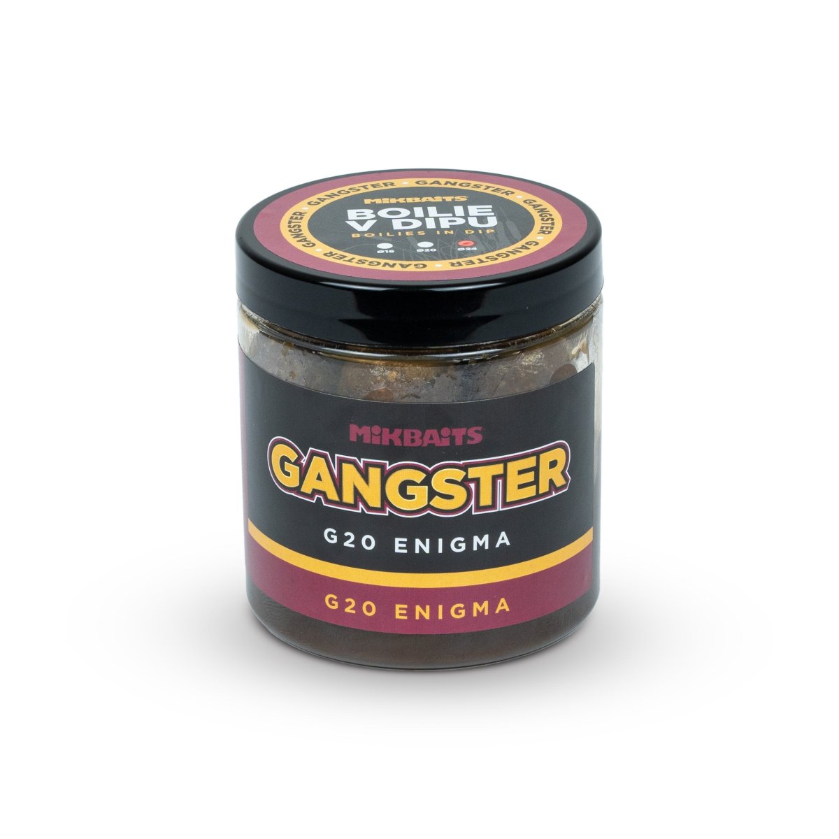 Mikbaits Gangster boilie v dipu 250ml G20 Enigma 15