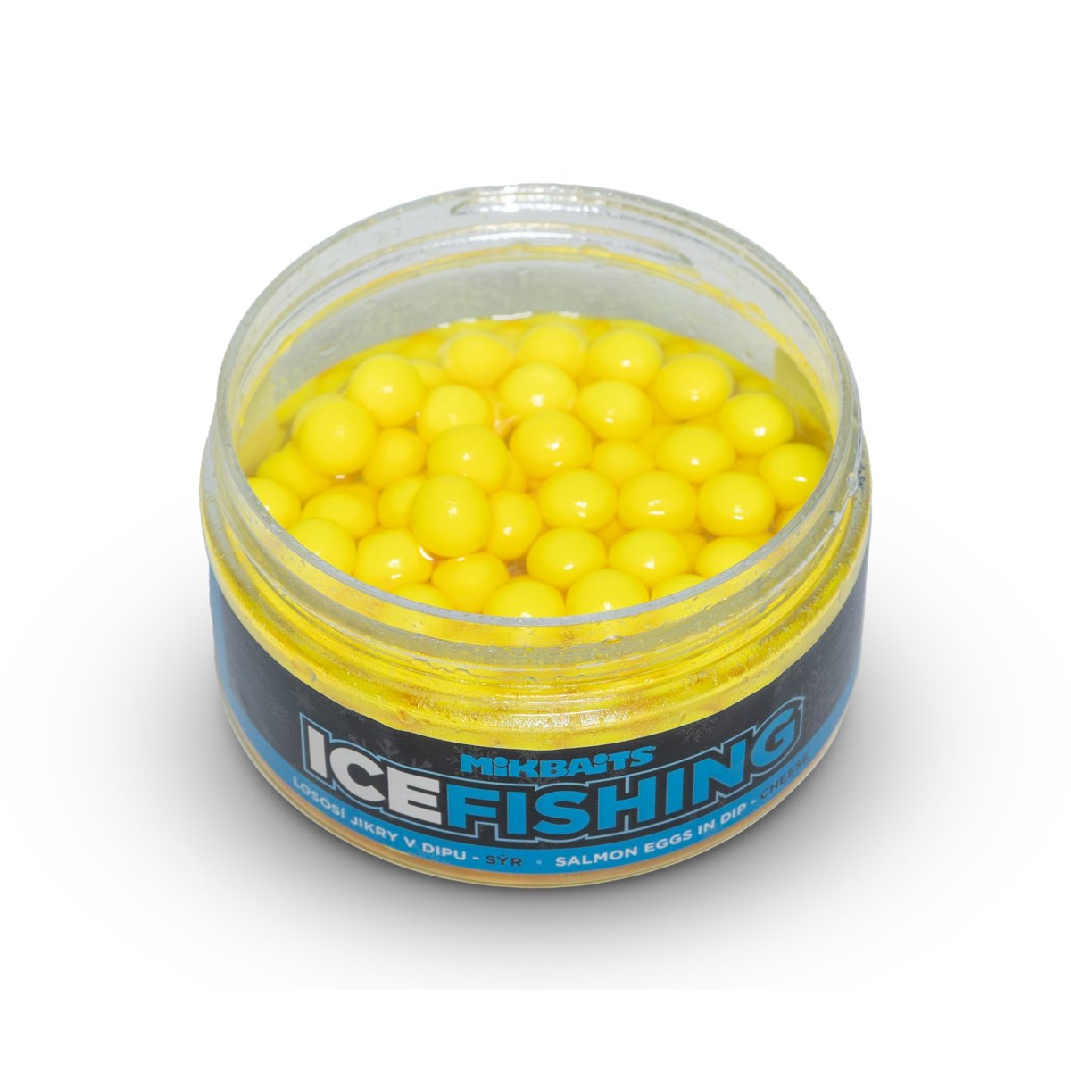 Mikbaits Ice fishing pstruh řada Lososí jikry v dipu Sýr