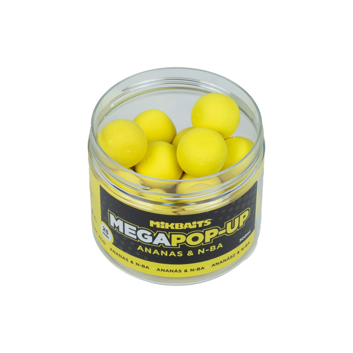 Mikbaits Mega Plovoucí fluo boilie 300ml Ananas N-BA