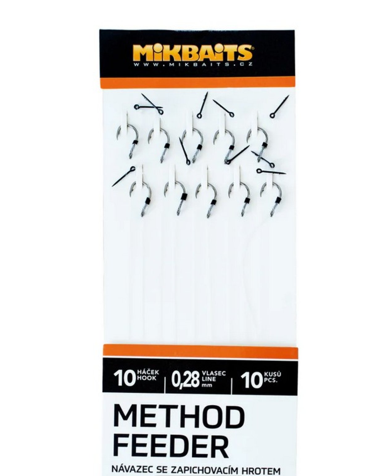 Mikbaits Method Feeder Návazce se zapichovacím hrotem č.10 - 10 ks