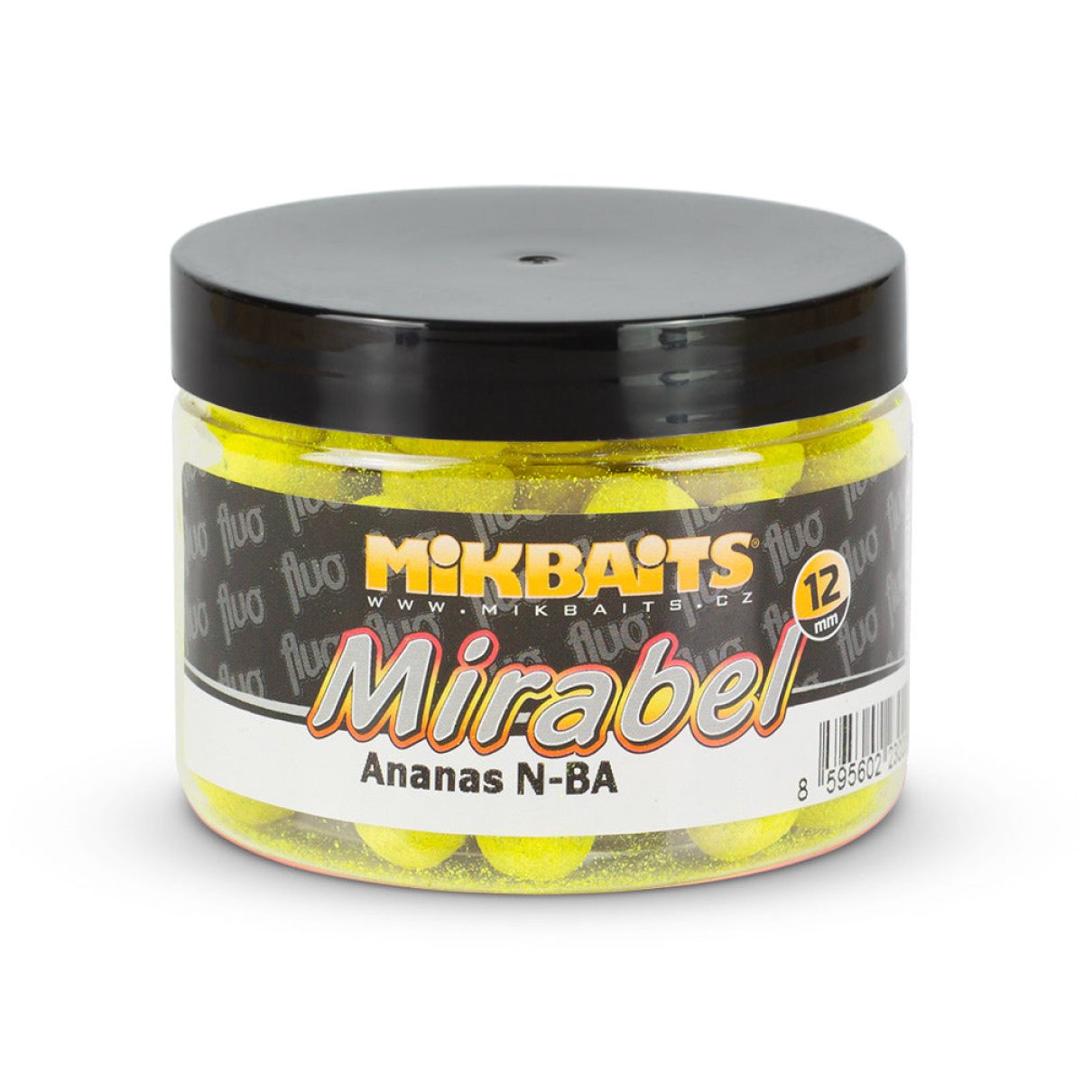 Mikbaits Mirabel Fluo boilie 150ml Ananas N-BA - 12mm