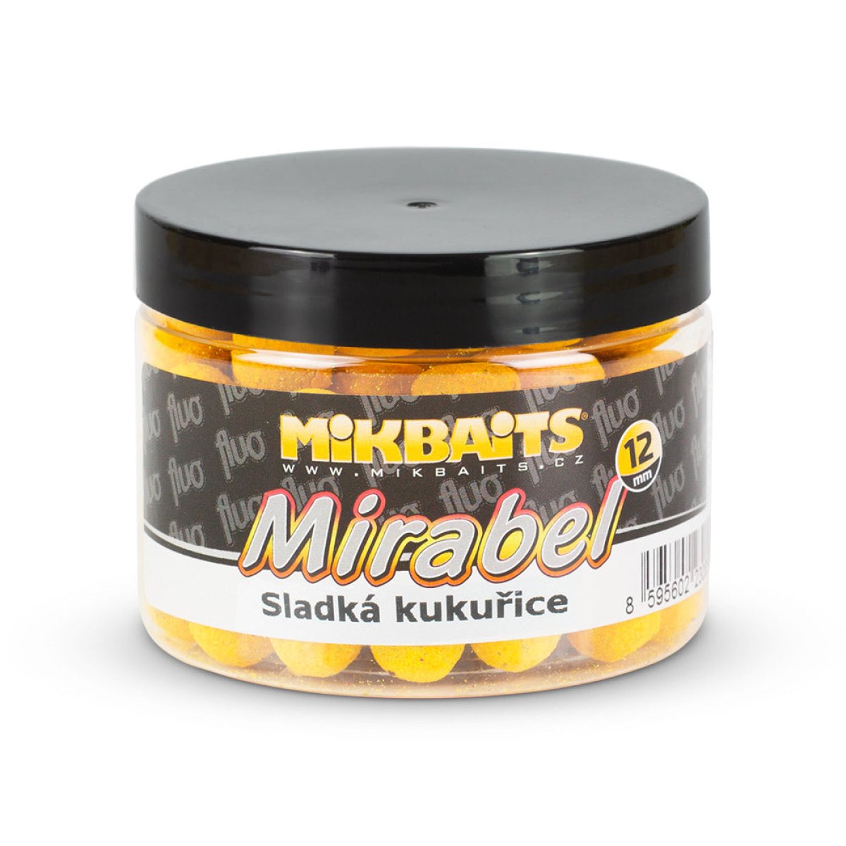 Mikbaits Mirabel Fluo boilie 150ml Sladká kukuřice - 12mm