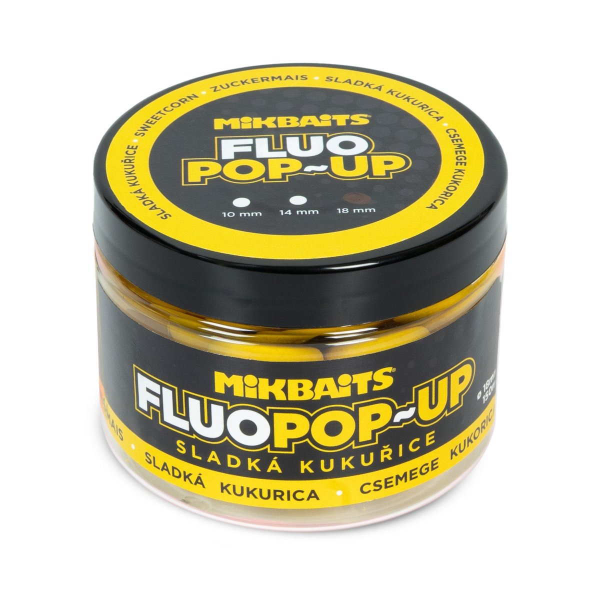 Mikbaits Plovoucí fluo boilie 150ml 150ml Sladká kukuřice 607