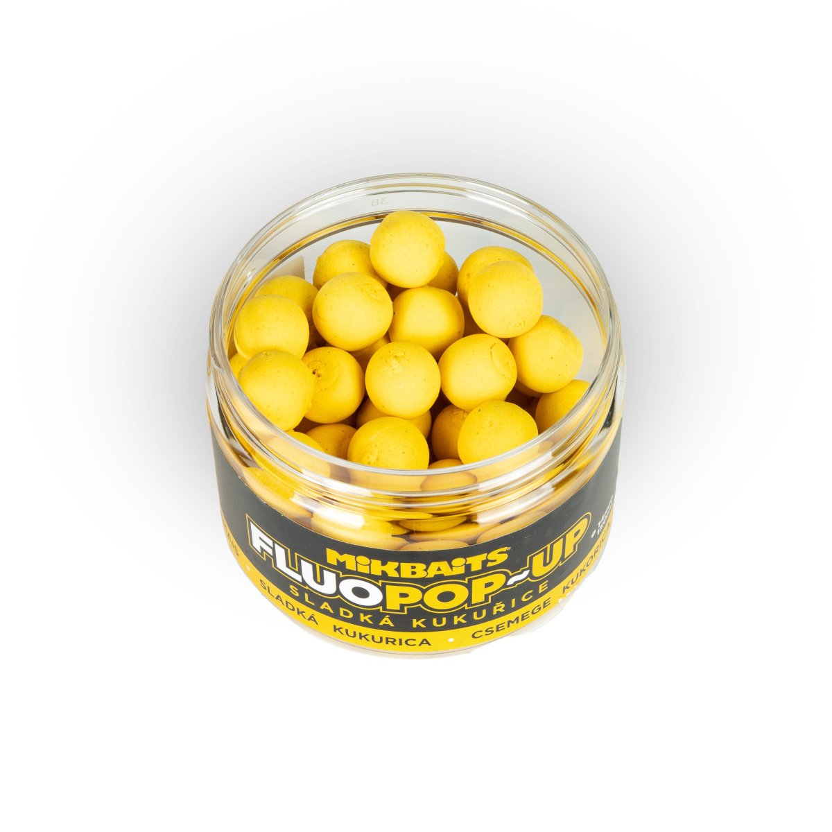 Mikbaits Plovoucí fluo boilie 150ml Sladká kukuřice