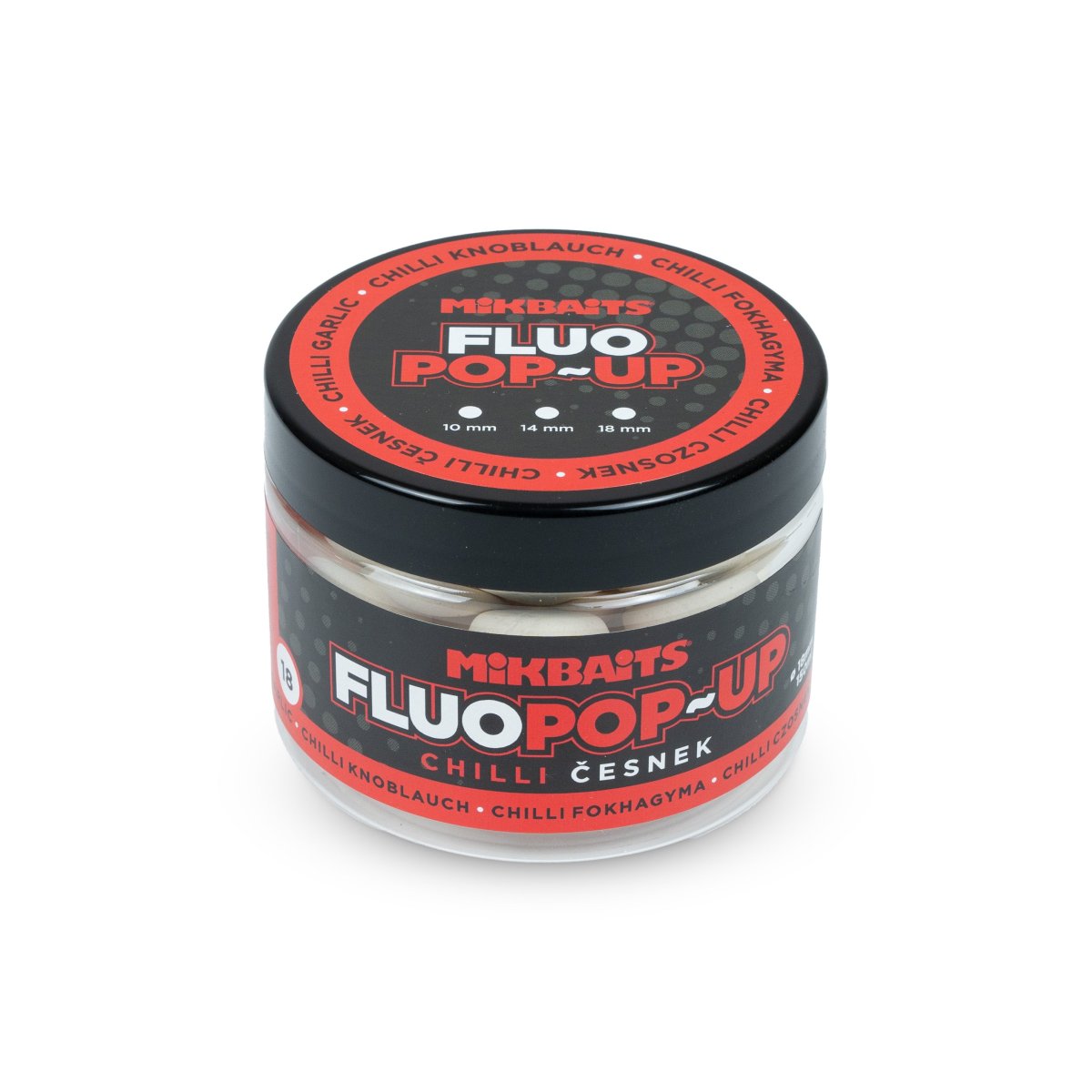 Mikbaits Plovoucí fluo boilie 150ml Chilli Česnek 21