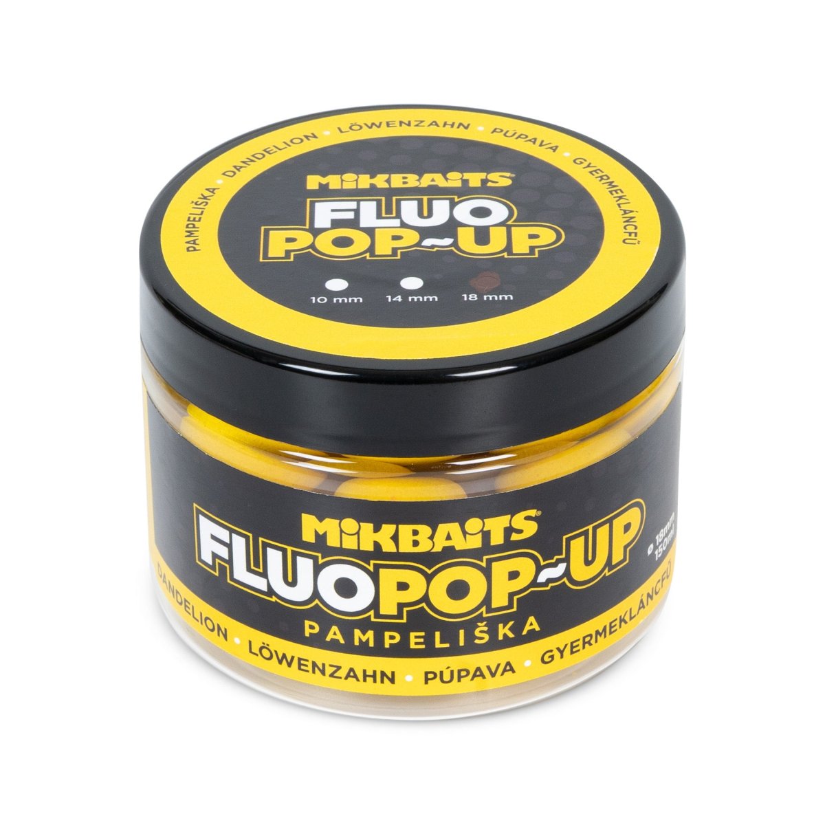 Mikbaits Plovoucí fluo boilie 150ml Pampeliška 604