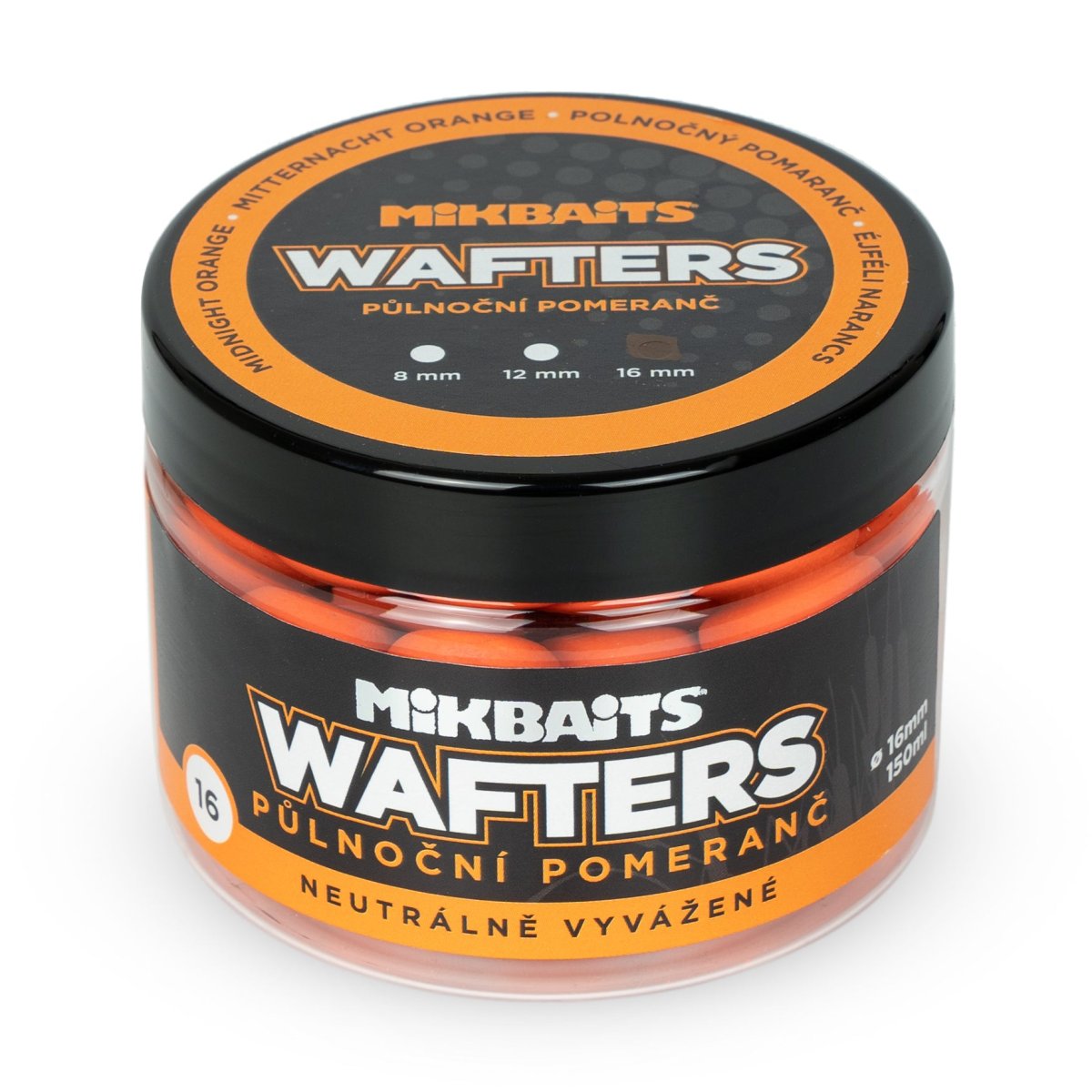 Mikbaits Wafters vyvážené nástrahy 150ml Půlnoční pomeranč 618