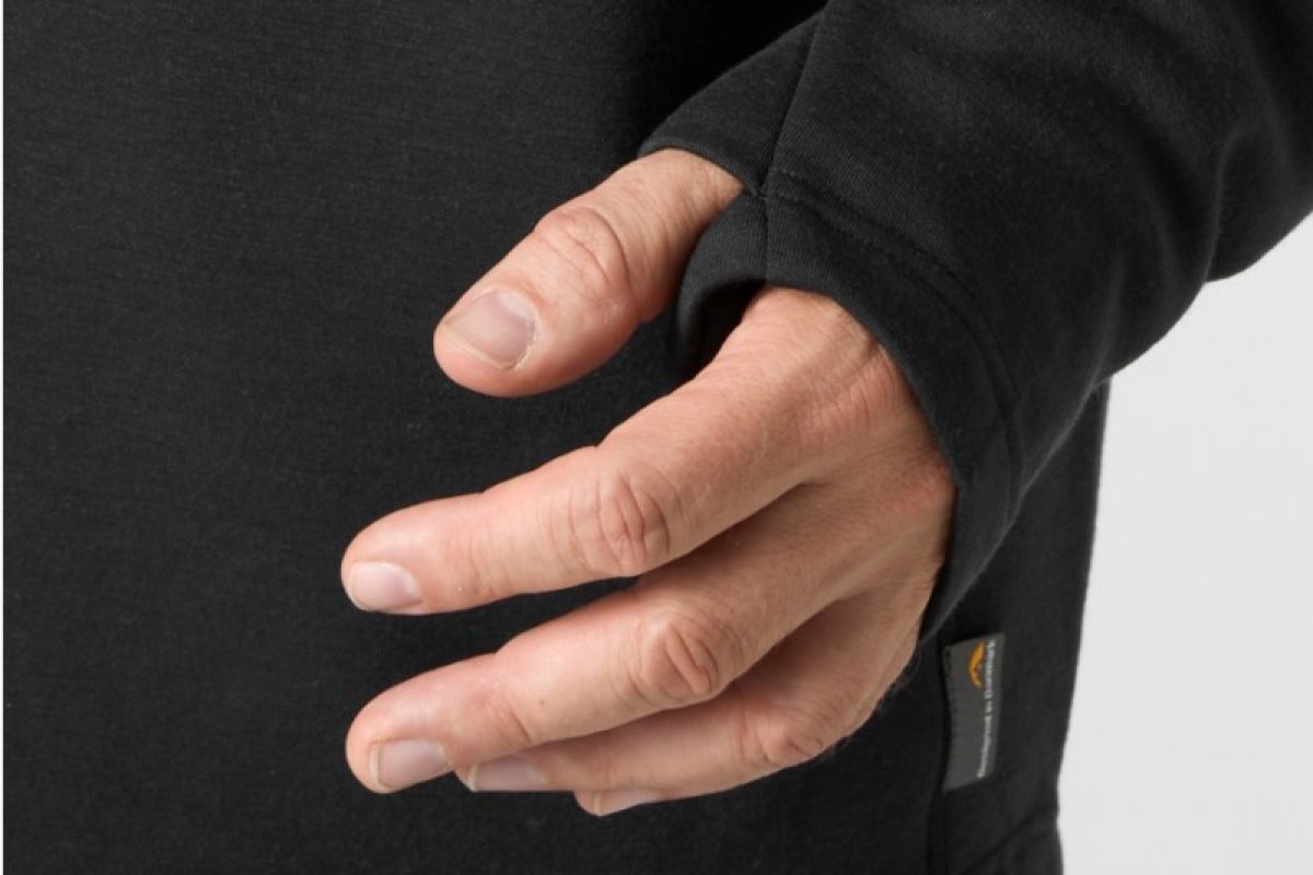 Mikina s kapucí Geoff Anderson WizWool 335 černá S 7386