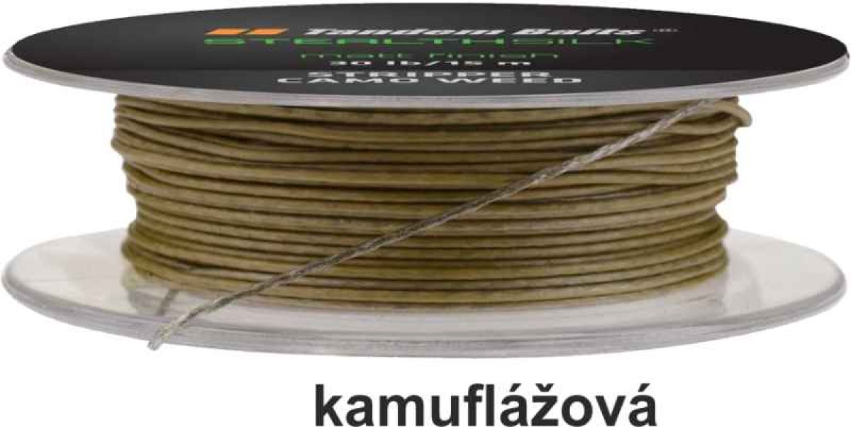 Návazcová šňůra Stealth Silk Stripper 15m 30lb hnědá