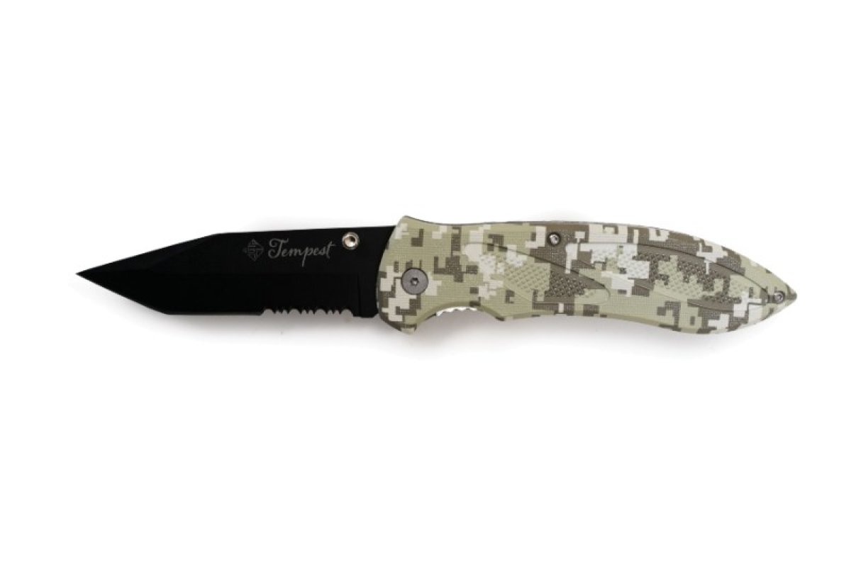Nůž skládací Tempest maskáč 22cm
