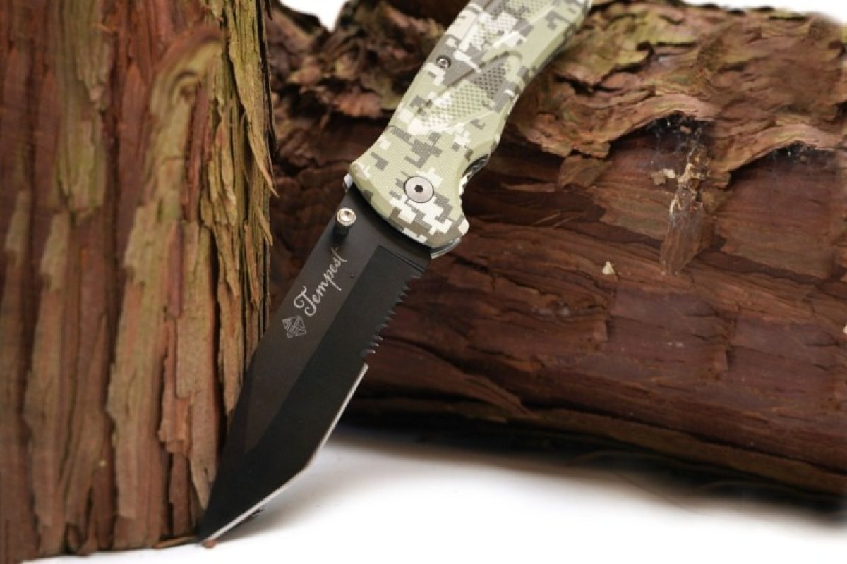 Nůž skládací Tempest maskáč 22cm