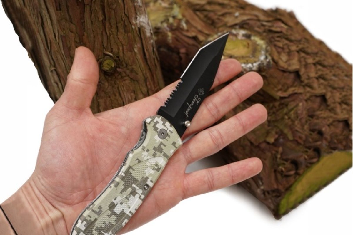 Nůž skládací Tempest maskáč 22cm