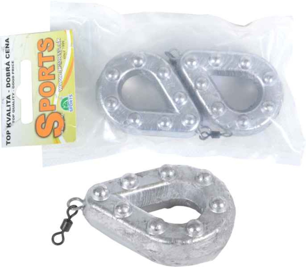 Olovo Gripp carp závěs s obr. nebarvený 2ks 130g