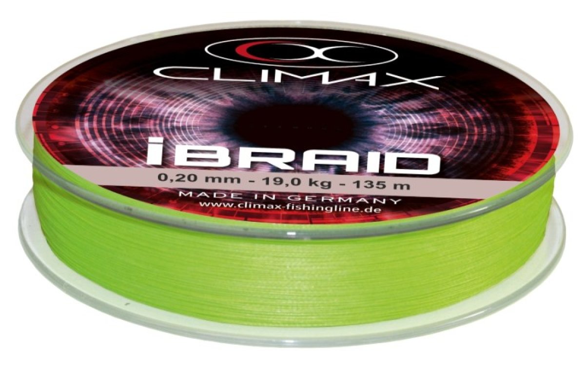 Pletená šňůra Climax iBraid Fluo-červená 135m 0,08mm / 6kg