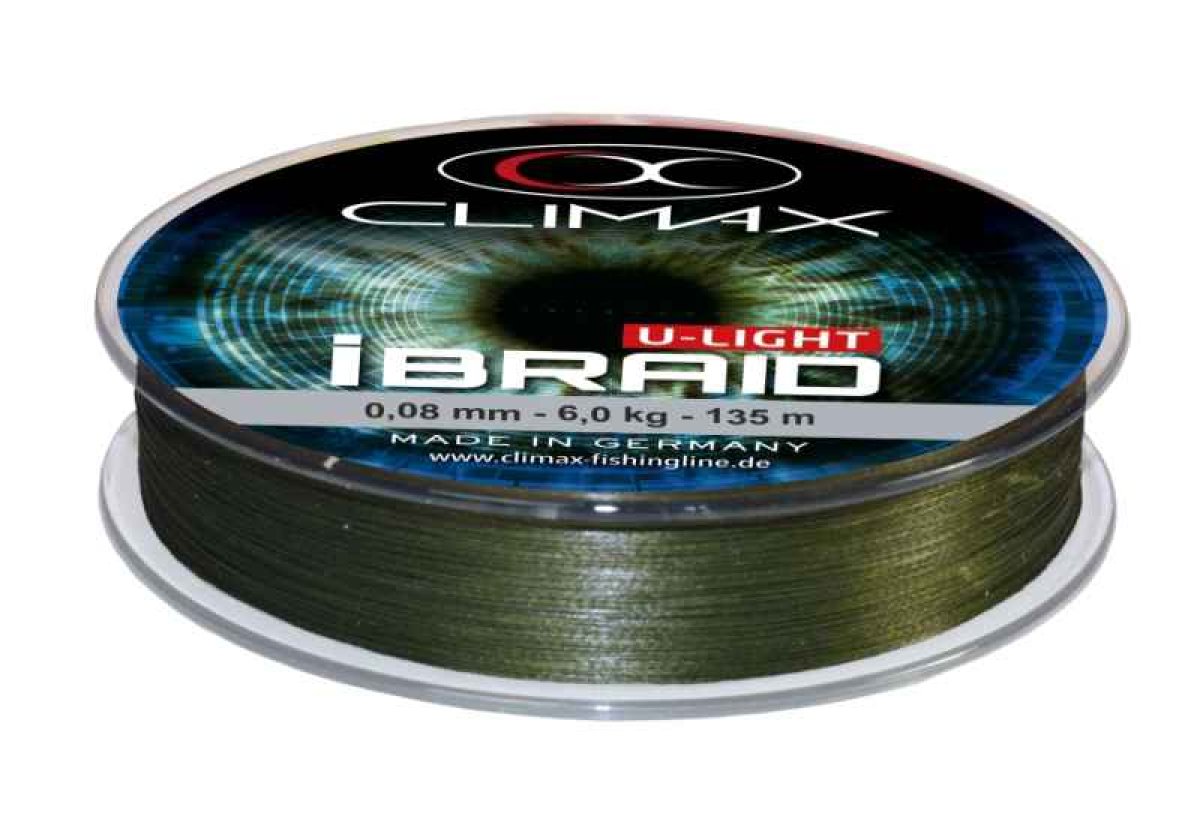 Pletená šňůra Climax iBraid U-Light Oliva 135m  0,06mm / 4,5kg