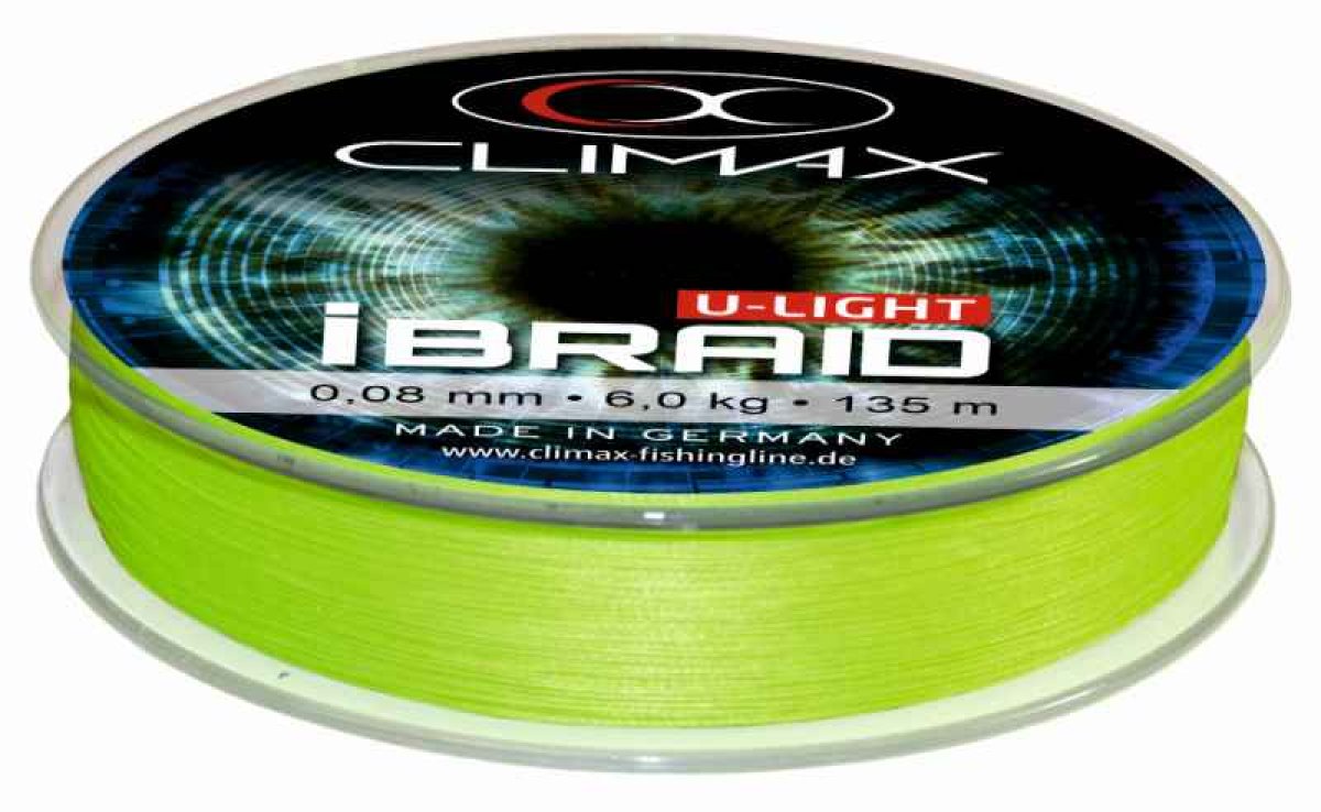 Pletená šňůra iBraid U-Light neon-zelená 135m 0,06/4,5kg Pletená šňůra iBraid U-Light neon-zelená 135m 0,06/4,5kg