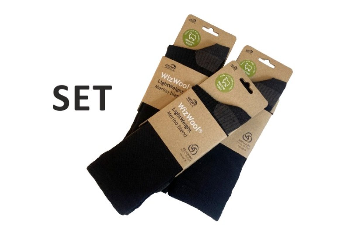 Ponožky Geoff Anderson WizWool Light Weight černé 37-40 708