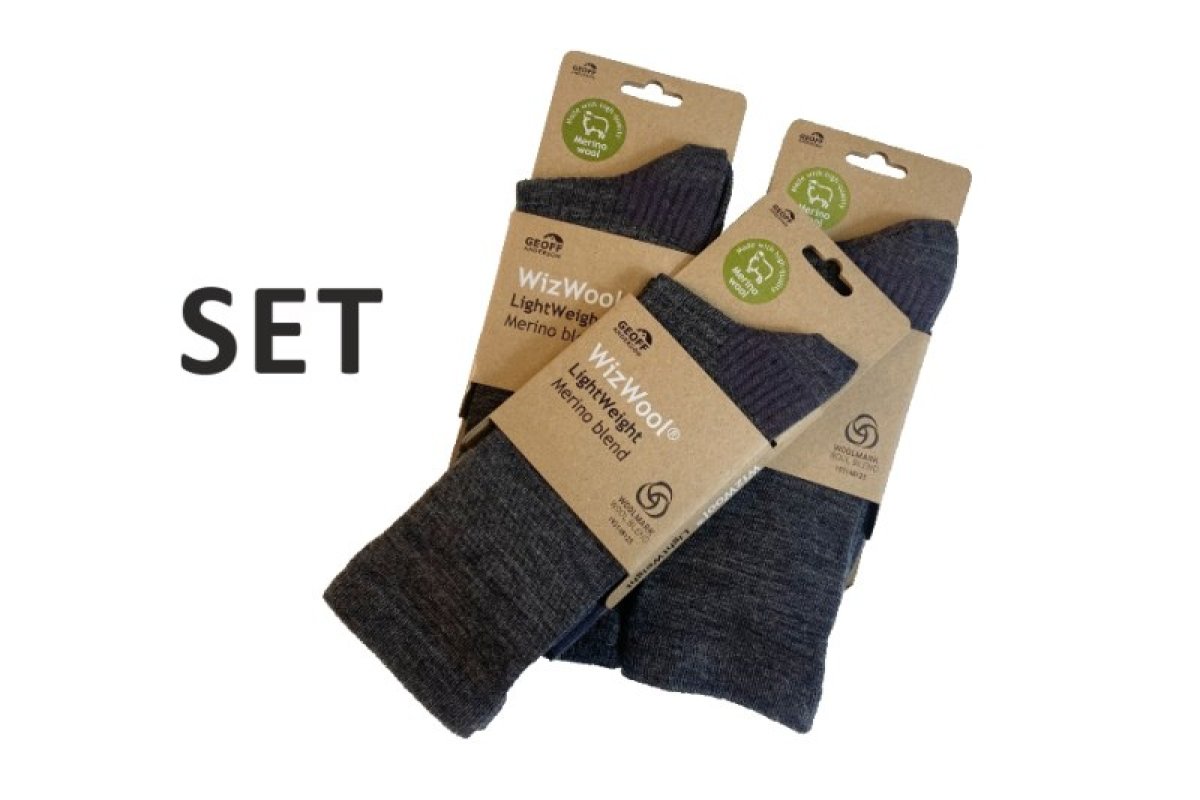 Ponožky Geoff Anderson WizWool Light Weight šedé 37-40 702