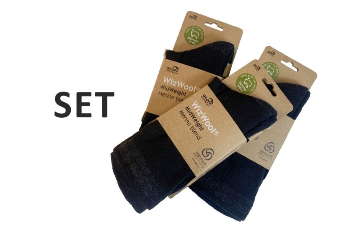 Ponožky Geoff Anderson WizWool Mid Weight černé 41-43 697