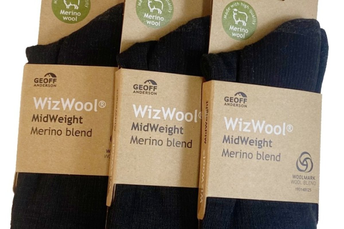 Ponožky Geoff Anderson WizWool Mid Weight černé 41-43 697