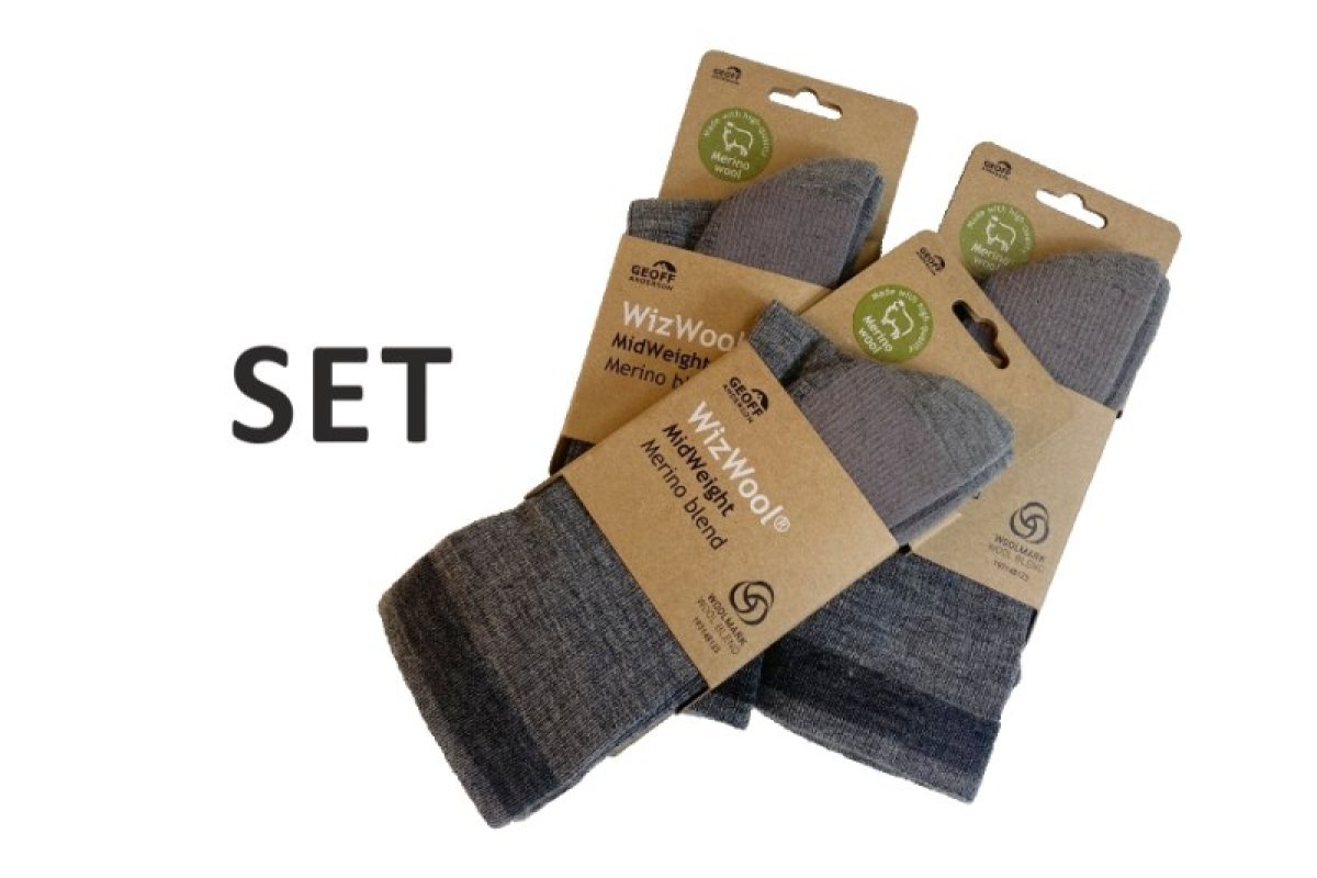 Ponožky Geoff Anderson WizWool Mid Weight šedé 41-43 691