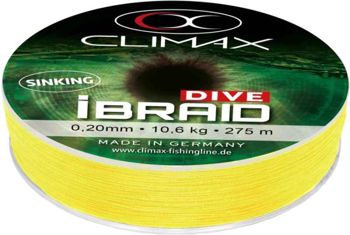 Potápivá šňůra iBraid DIVE žlutá 135m 0,10mm 4,1kg Potápivá šňůra iBraid DIVE žlutá 135m 0,10mm 4,1kg
