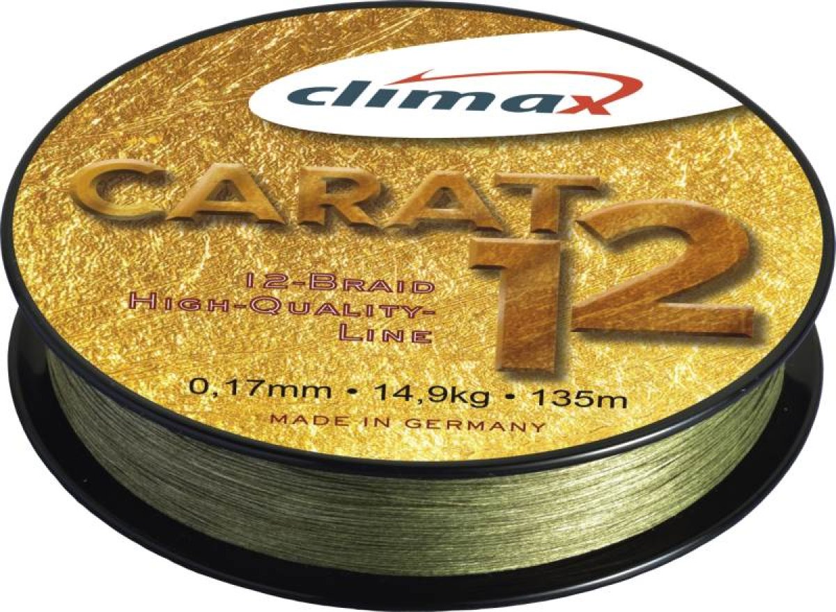 Přívlačová šňůra Climax Carat 12 Oliva 135m 0,20/18,1kg