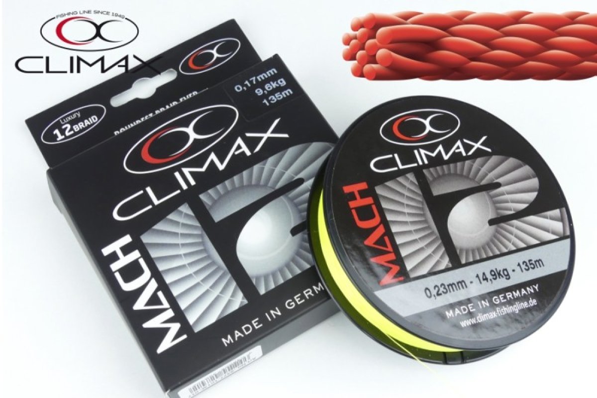 Přívlačová šňůra Climax Mach 12 fluo-yellow 135m/0,09mm/4,9kg