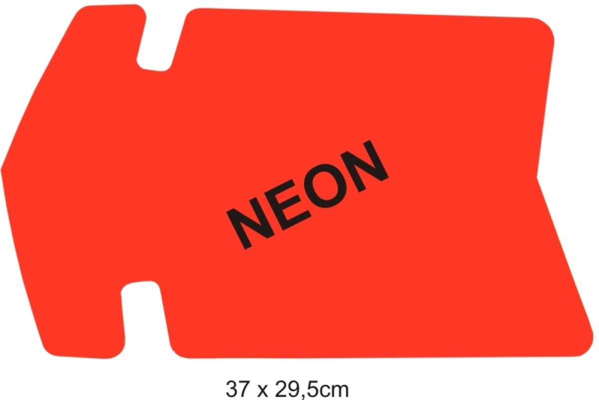 Reklamní šipka-balení 25ks 40x29,5cm neon.červená
