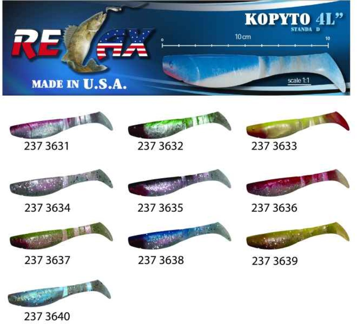 RELAX kopyto RK4-10cm - přívlačová nástraha 3633
