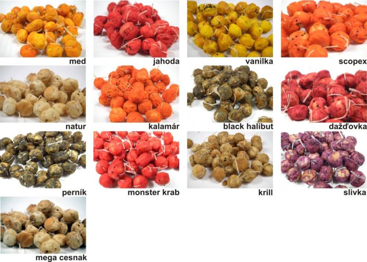 Rohlíkové boilies 12mm/30g Mega Česnek