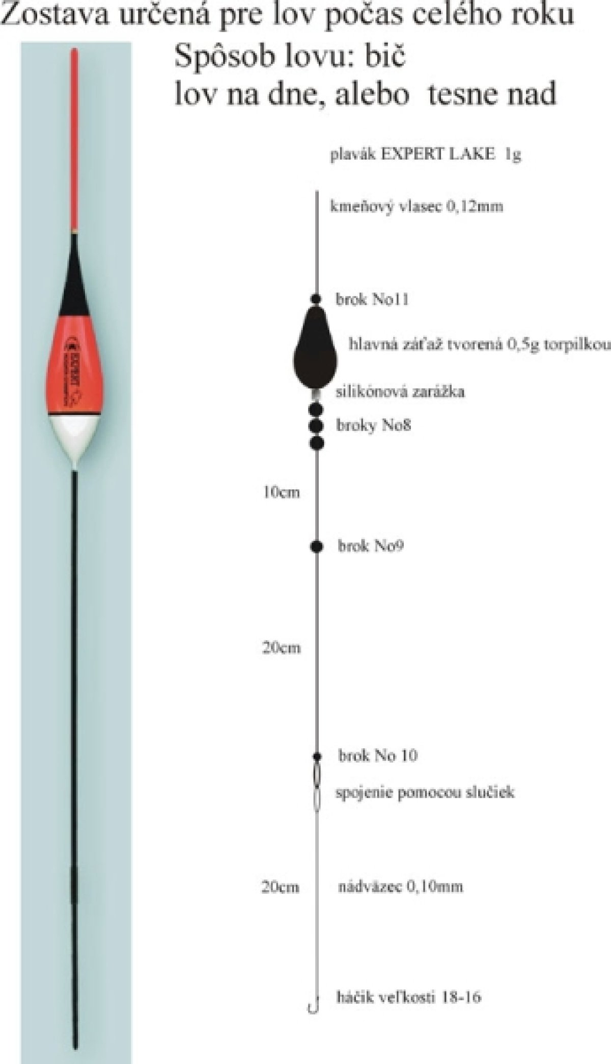 Rybářský balzový splávek (pevný) 2,5g/26cm Rybářský balzový splávek (pevný) 2,5g/26cm
