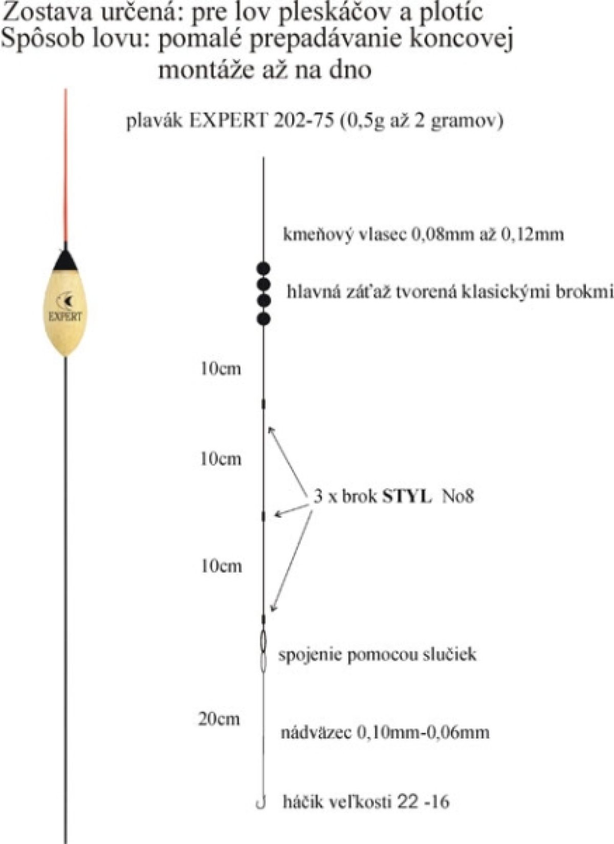 Rybářský balzový splávek (pevný) 2,5g/26cm Rybářský balzový splávek (pevný) 2,5g/26cm
