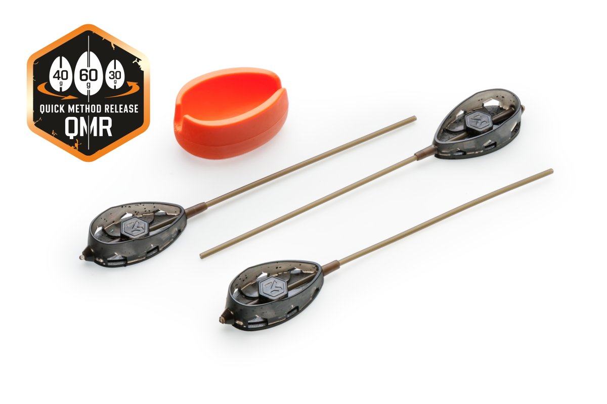Sada rychlovýměnných method krmítek QMR Flat L long (30g + 40g + 50g + mould)
