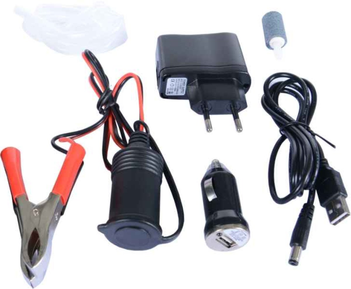 SET 6ks: Vzduchovací motorek AA Bat., USB, adapter, 230V, kabel, M70