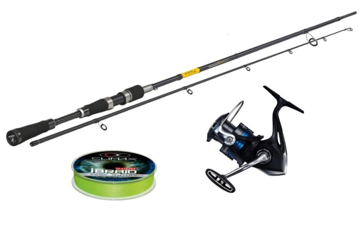 Set SPORTEX Black Pearl GT-3 2,1m/20g+SHIMANO Nexave+šňůra 7631