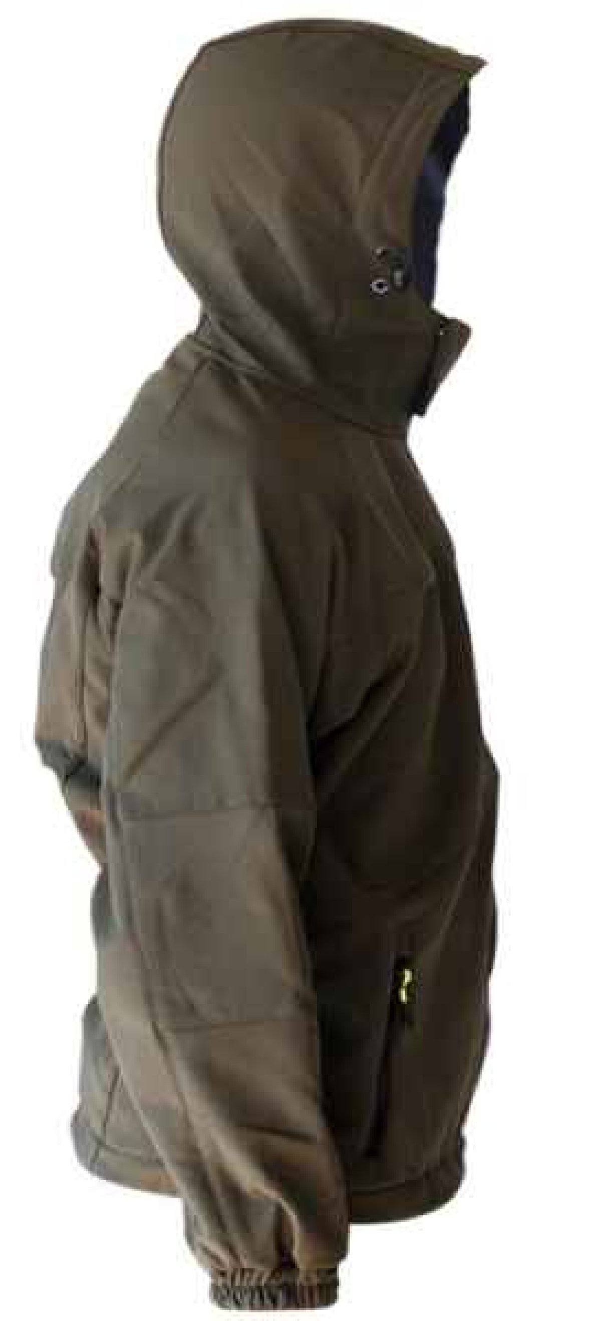 Softshell bunda s kapucí FAITH - olivová barva L