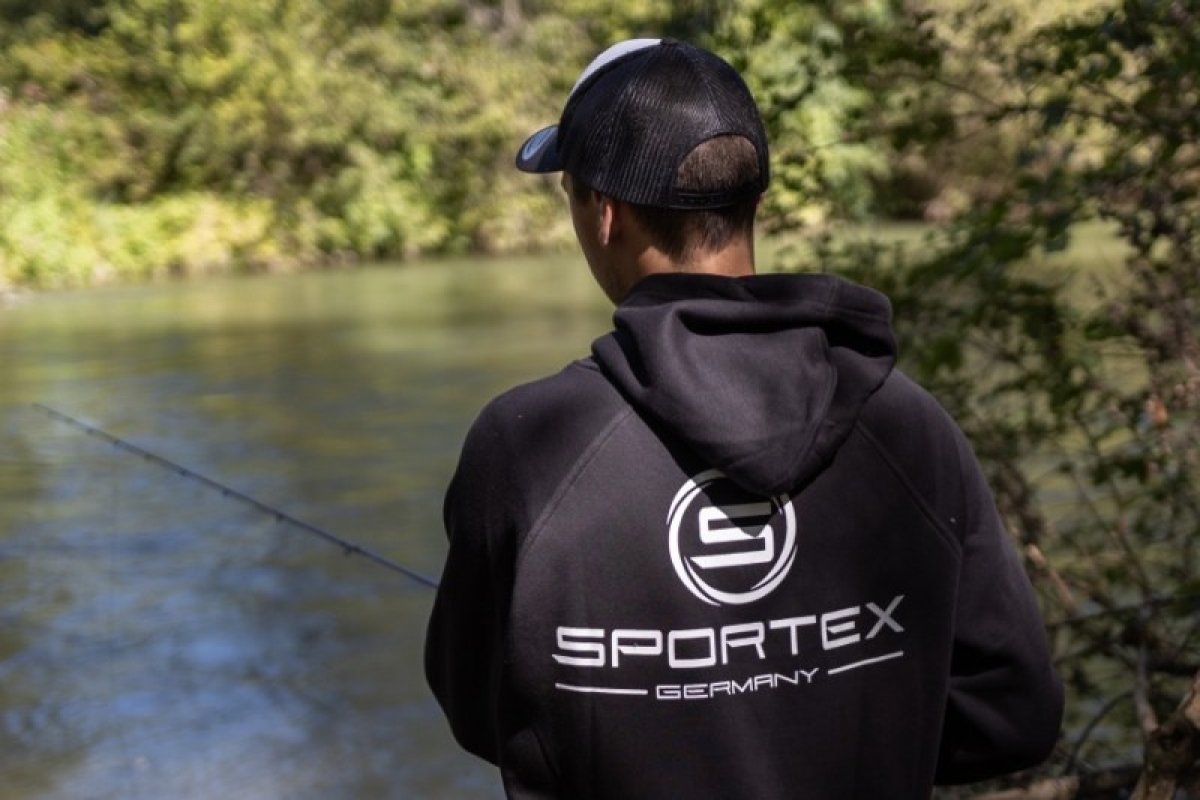 Sportex rybářská mikina s kapucí černá vel.XXL