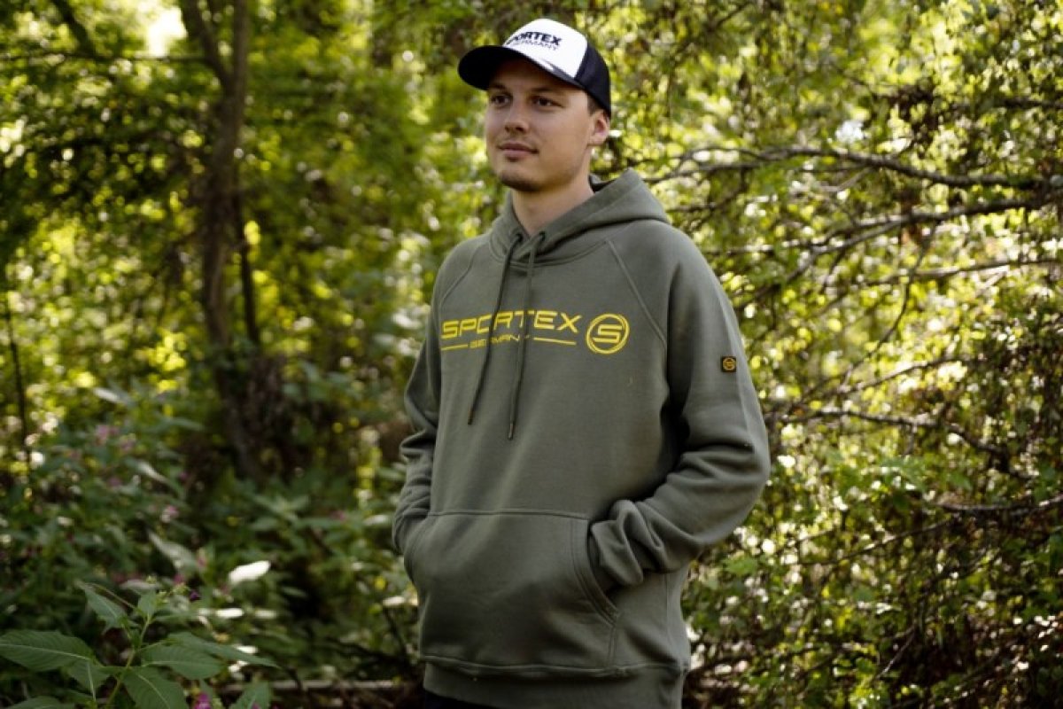 Sportex rybářská mikina s kapucí zelená vel.S