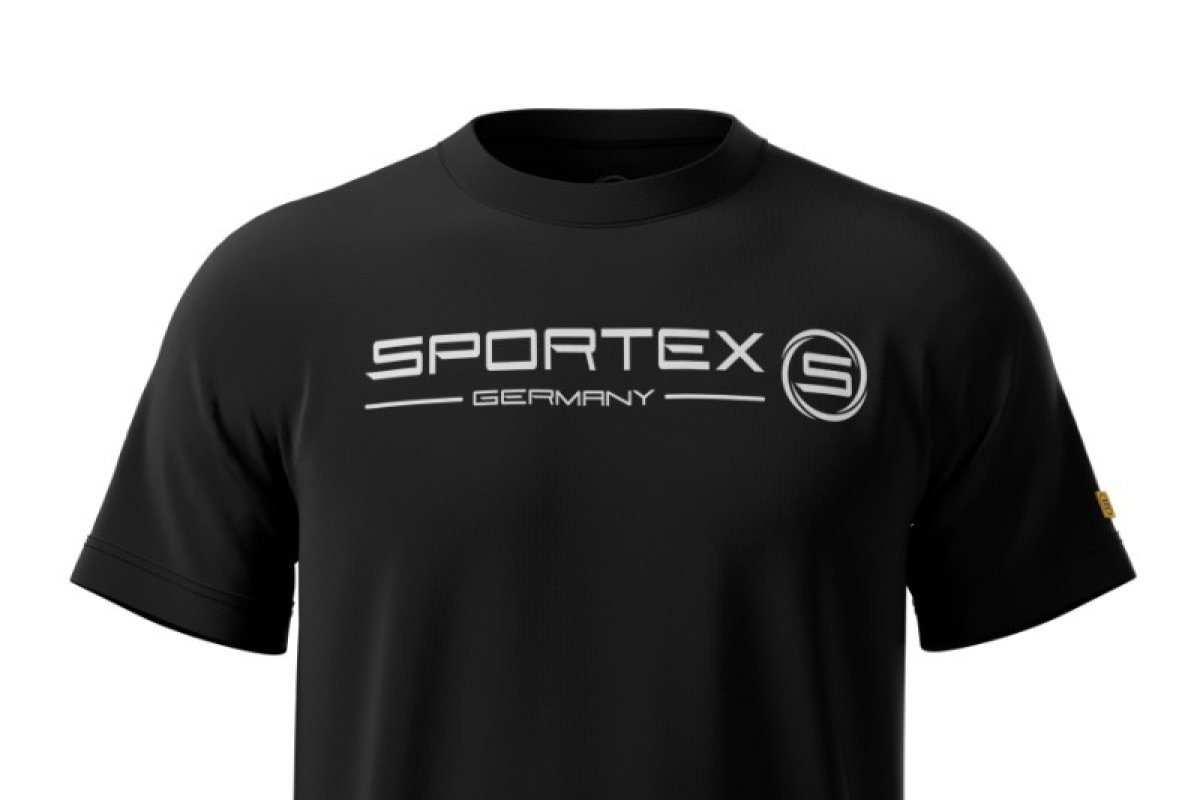 Sportex rybářské tričko T-Shirt černé s logem vel.XL