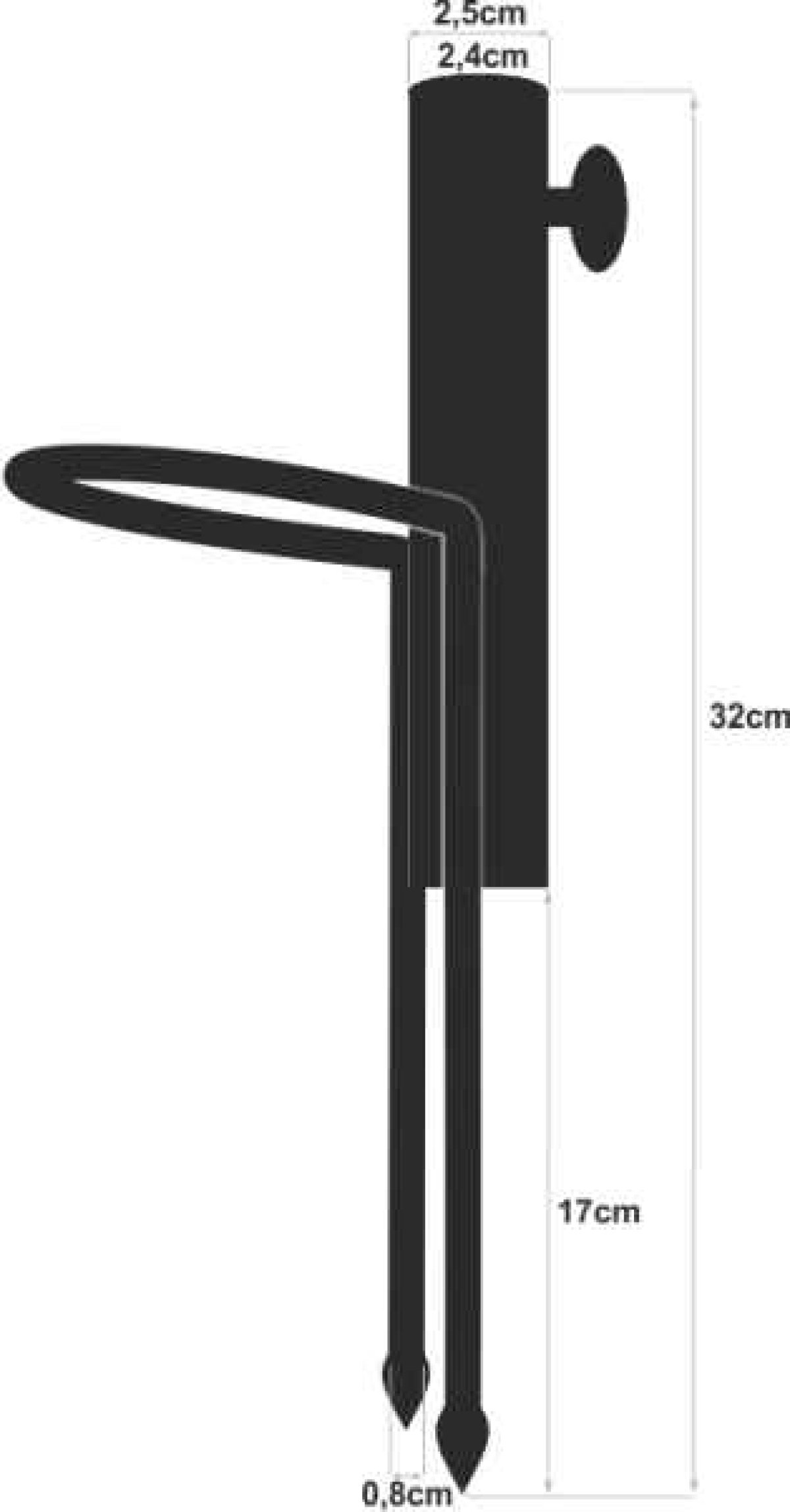 Stojan na rybářské deštníky otvor 22mm