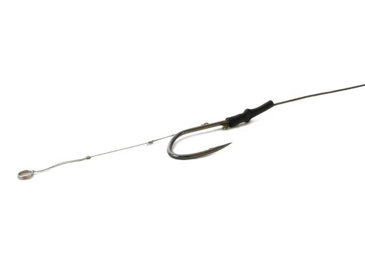 Sumcový návazec s háčkem s vlasovým přívěsem 80 cm 4/0 ,100 kg
