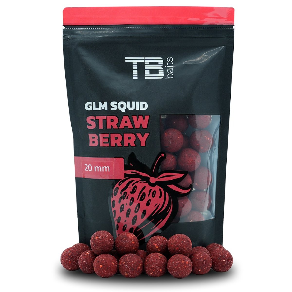 TB Baits Boilie GLM Squid Strawberry - 250 gr 20 mm