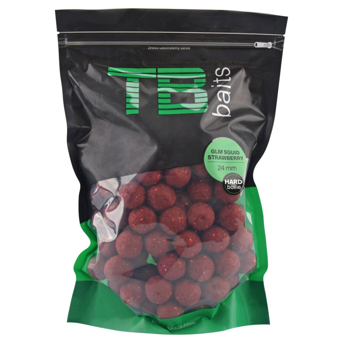 TB Baits Hard Boilie GLM Squid Strawberry - 1 kg 24 mm