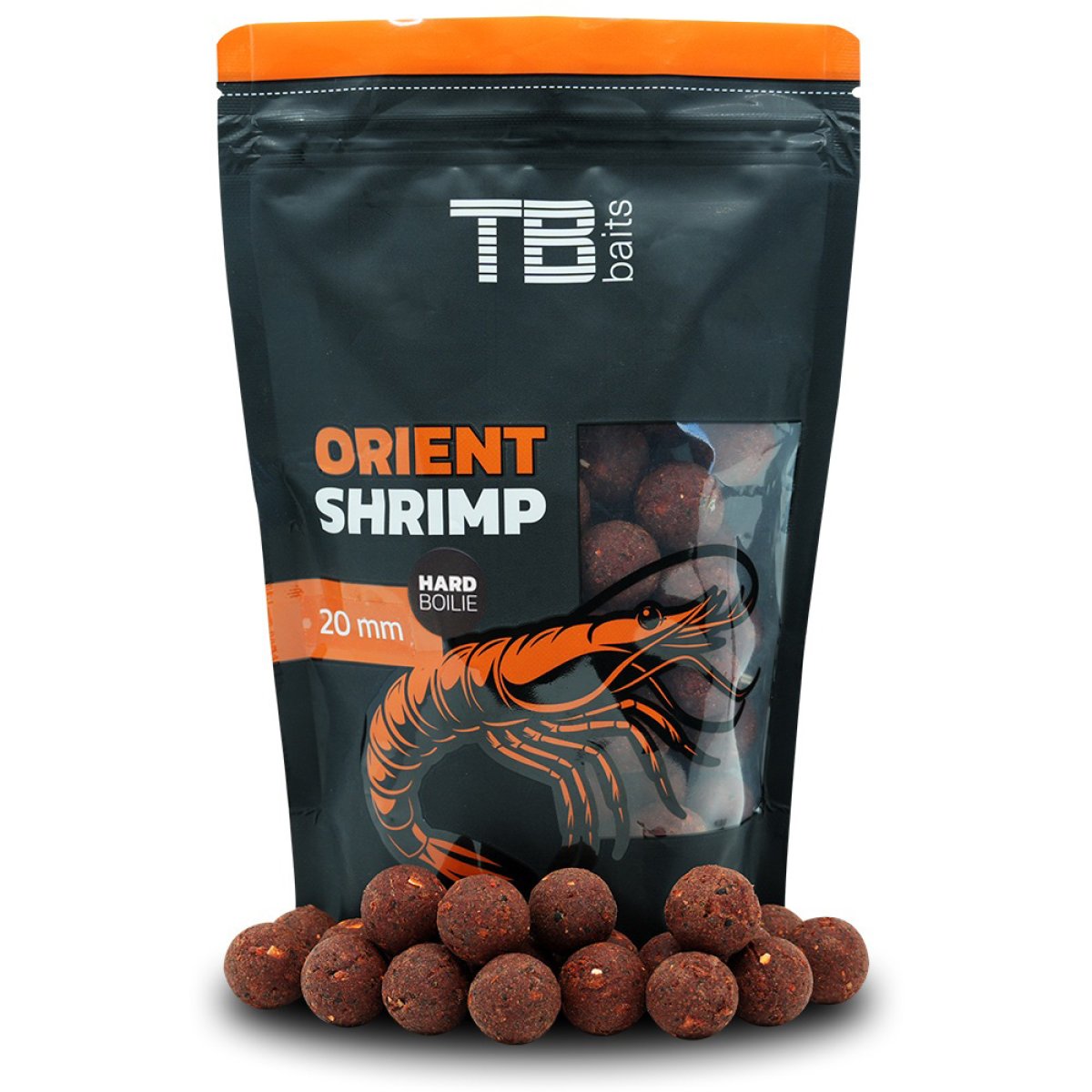 TB Baits Hard Boilie Orient Shrimp - 250 g 24 mm