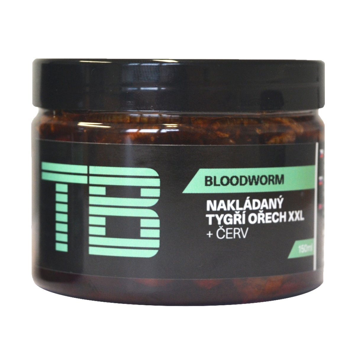 TB Baits Nakládaný Tygří Ořech XXL + Červ 150 ml - Bloodworm