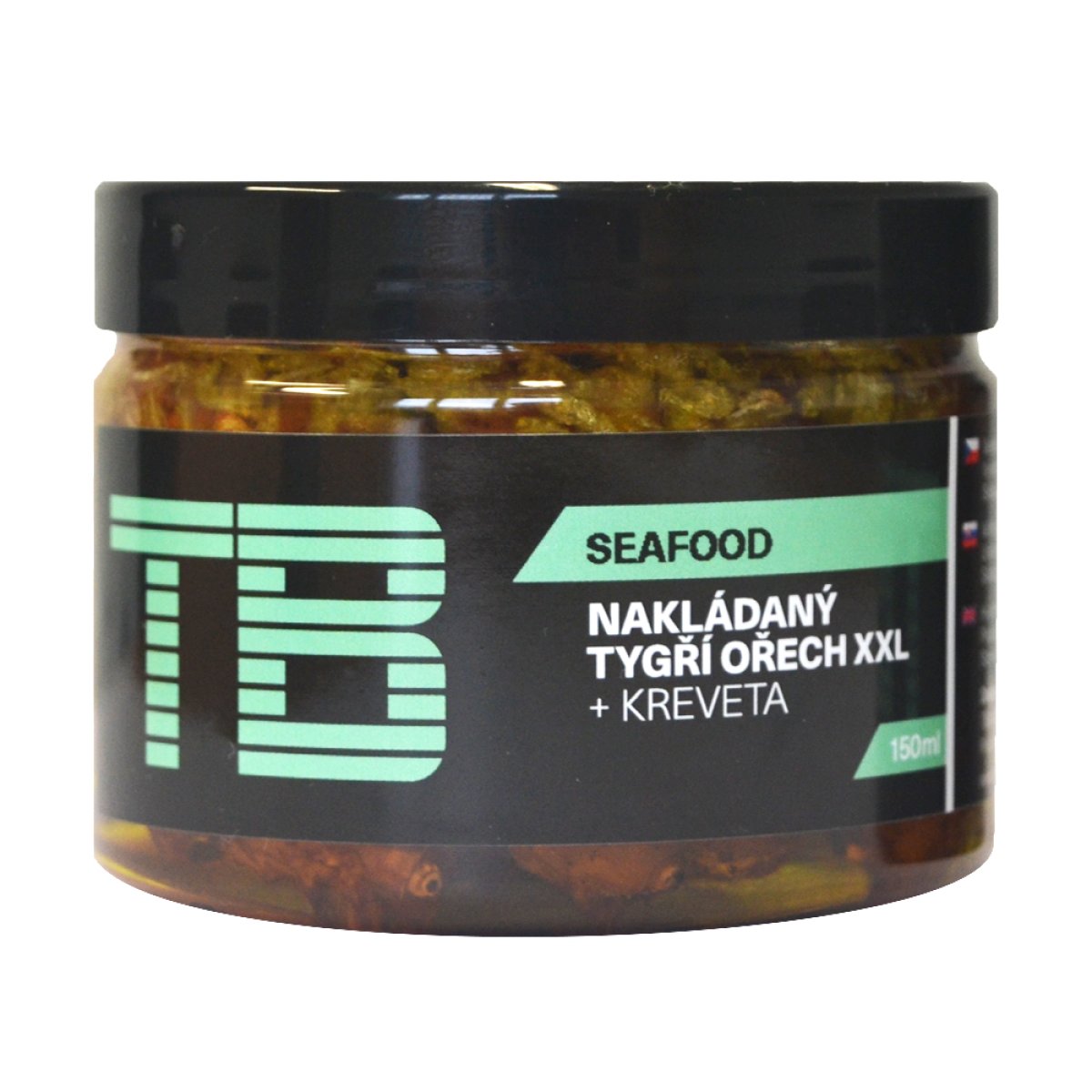 TB Baits Nakládaný Tygří Ořech XXL + Kreveta 150 ml - Seafood