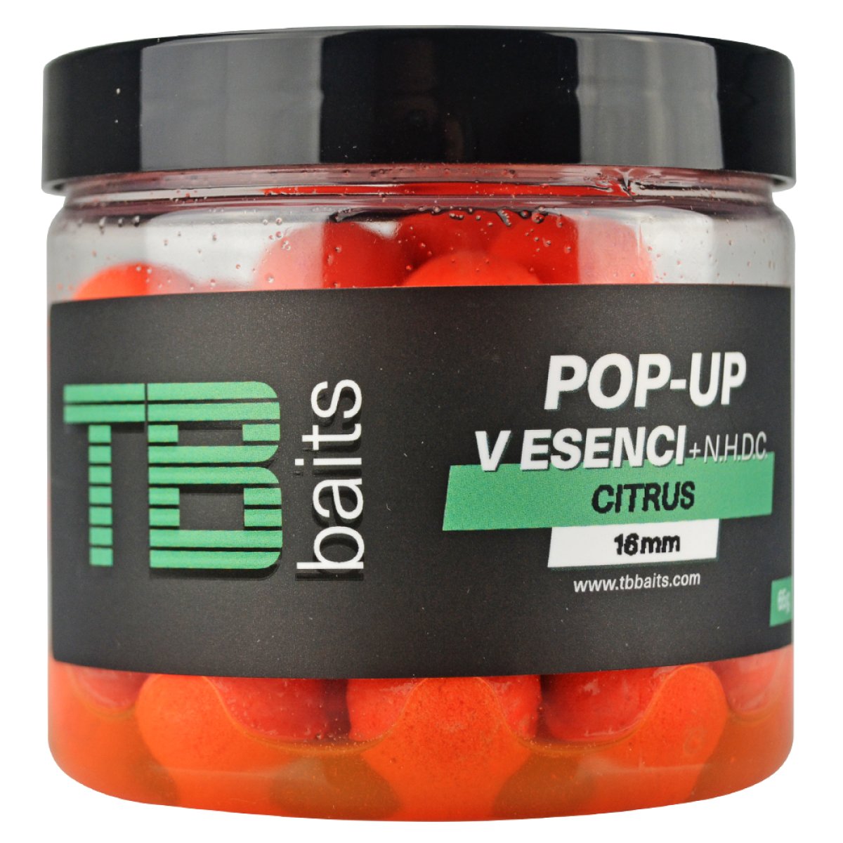 TB Baits Plovoucí Boilie Pop-Up Orange Citrus + NHDC 65 g - 12 mm