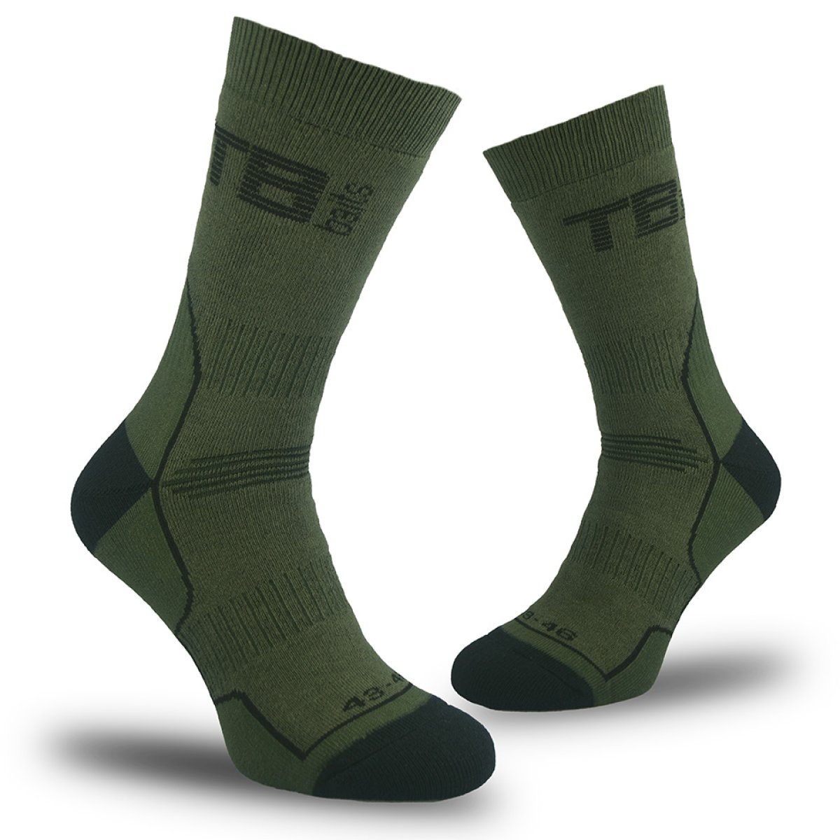 TB Baits Ponožky Thermo Perfect Khaki - Velikost 39-42